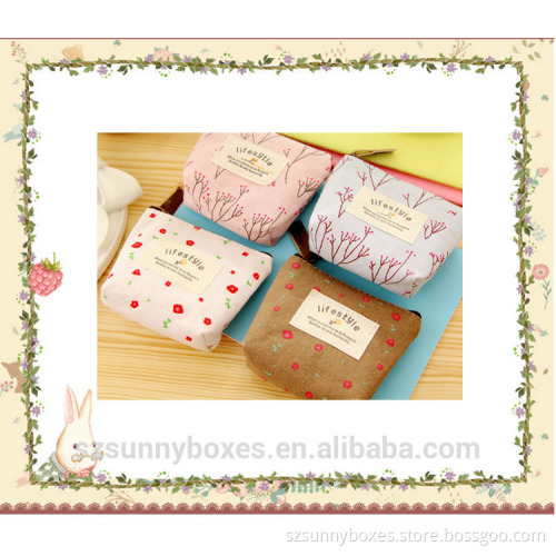 2016 Promotional Canvas/linen Cute Ladies Coin Wallet
